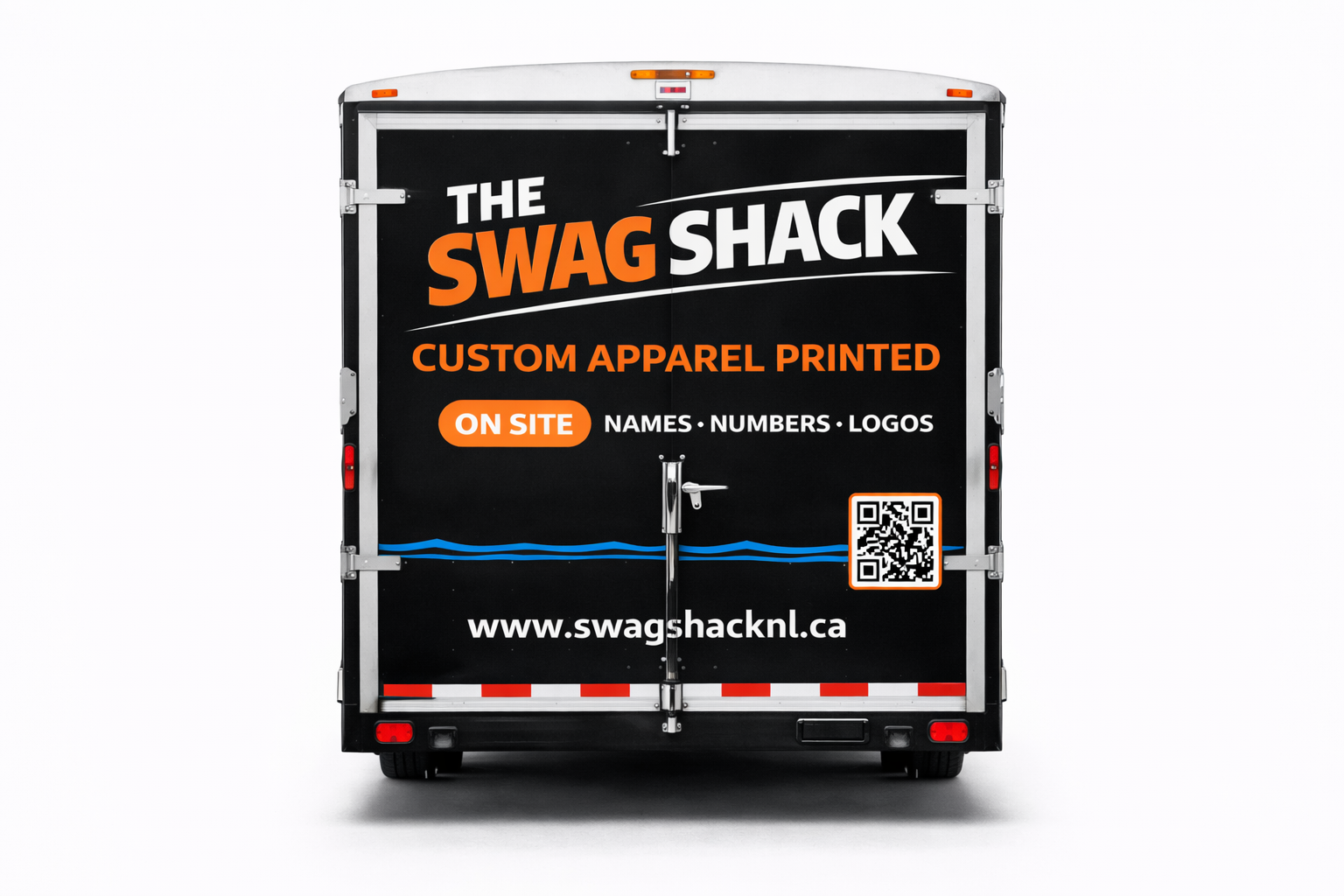 The Swag Shack trailer — rear view